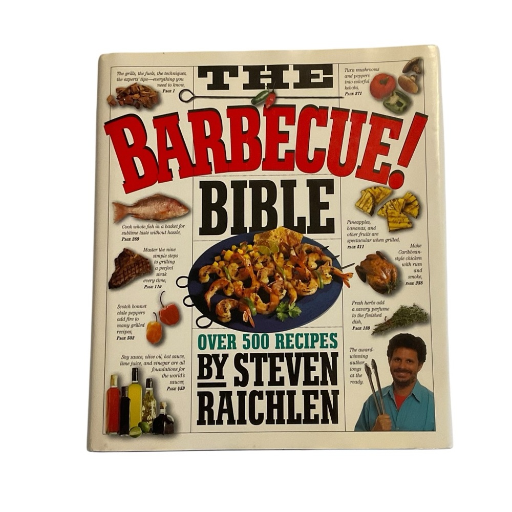 The Barbecue Bible 1998 First Print Hardcover with Dust Jacket Steven Raichlen